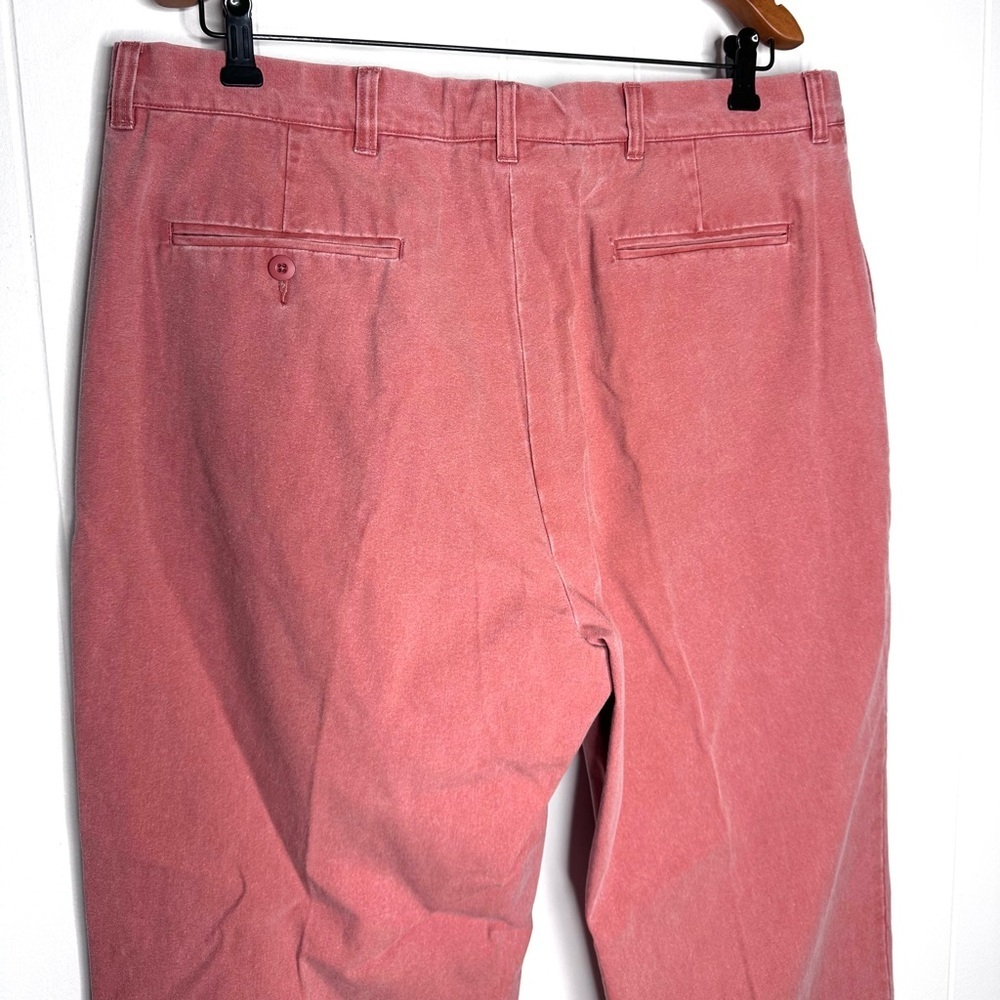 Vintage Great Point Pleated Pink Cotton Canvas Pants Trousers - Picture 9 of 11